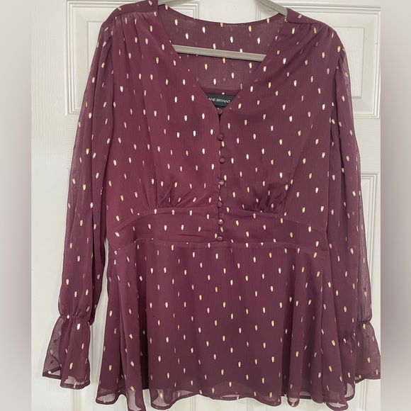 Lane Bryant peplum size 14 fall top - Picture 1 of 6